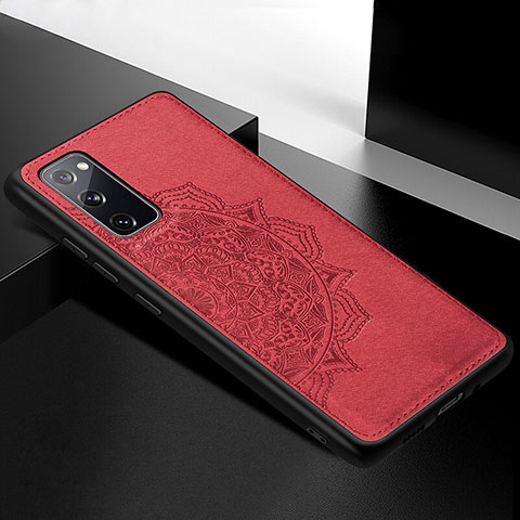 Funda Silicona Carcasa Ultrafina Goma con Magnetico S04D para Samsung Galaxy S20 FE 4G Rojo