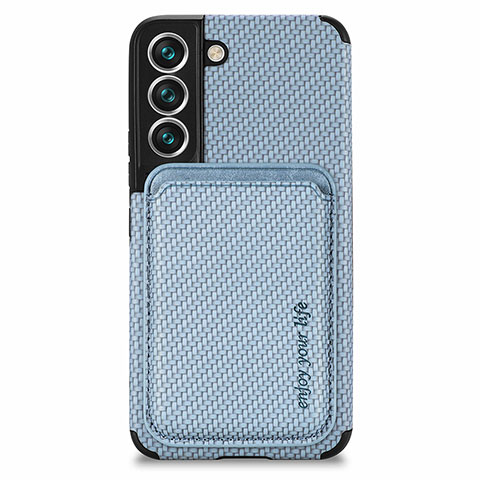 Funda Silicona Carcasa Ultrafina Goma con Magnetico S04D para Samsung Galaxy S22 5G Azul