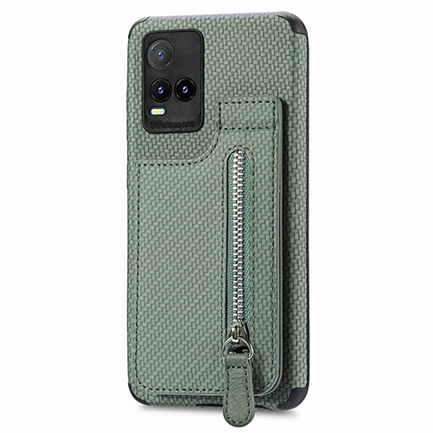 Funda Silicona Carcasa Ultrafina Goma con Magnetico S04D para Vivo Y21G Verde