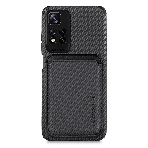 Funda Silicona Carcasa Ultrafina Goma con Magnetico S04D para Xiaomi Mi 11i 5G (2022) Negro