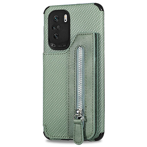 Funda Silicona Carcasa Ultrafina Goma con Magnetico S04D para Xiaomi Redmi K40 5G Verde