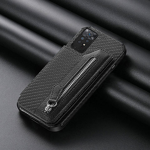 Funda Silicona Carcasa Ultrafina Goma con Magnetico S04D para Xiaomi Redmi Note 11 Pro 4G Negro