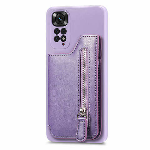 Funda Silicona Carcasa Ultrafina Goma con Magnetico S04D para Xiaomi Redmi Note 11S 4G Morado