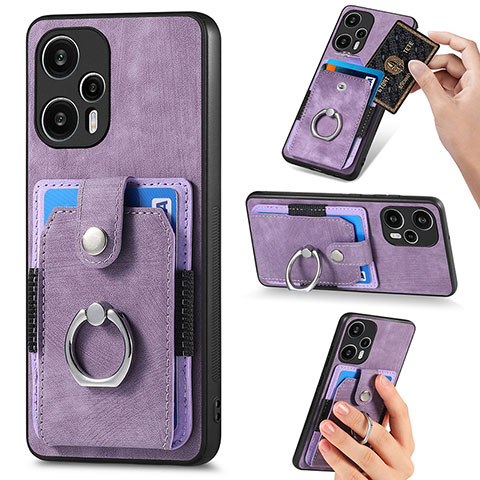 Funda Silicona Carcasa Ultrafina Goma con Magnetico S04D para Xiaomi Redmi Note 12 Turbo 5G Morado