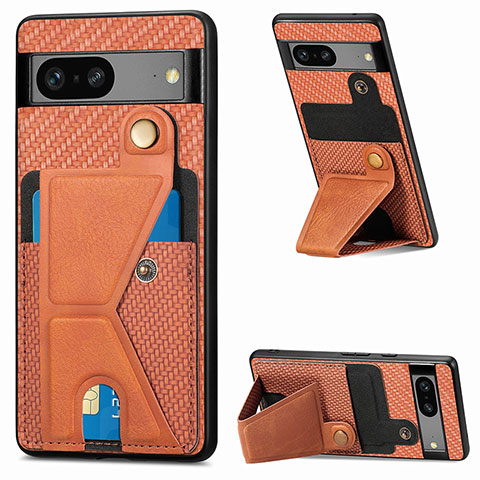 Funda Silicona Carcasa Ultrafina Goma con Magnetico S05D para Google Pixel 7a 5G Marron