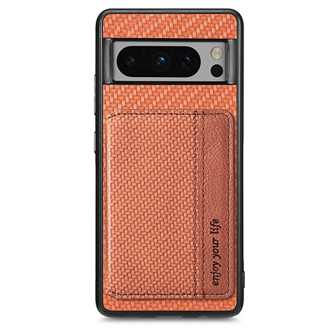 Funda Silicona Carcasa Ultrafina Goma con Magnetico S05D para Google Pixel 8 Pro 5G Marron