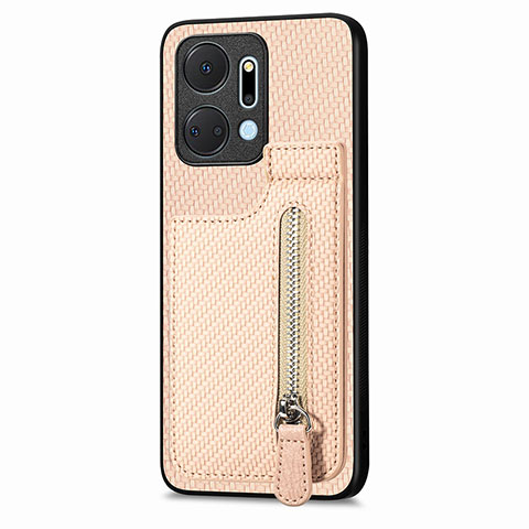 Funda Silicona Carcasa Ultrafina Goma con Magnetico S05D para Huawei Honor X7a Oro