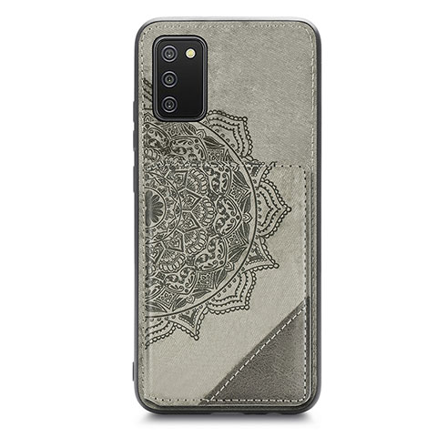 Funda Silicona Carcasa Ultrafina Goma con Magnetico S05D para Samsung Galaxy A03s Gris