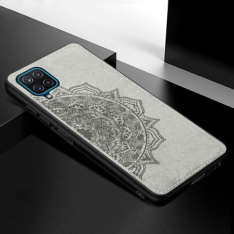 Funda Silicona Carcasa Ultrafina Goma con Magnetico S05D para Samsung Galaxy A12 5G Gris