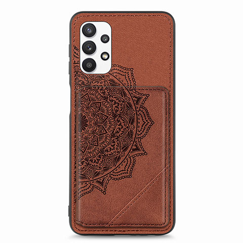 Funda Silicona Carcasa Ultrafina Goma con Magnetico S05D para Samsung Galaxy A32 5G Marron