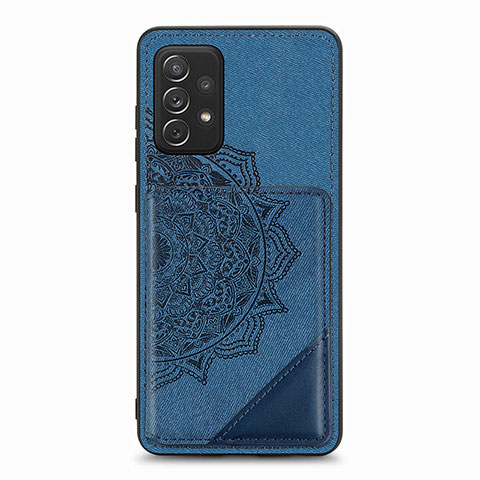 Funda Silicona Carcasa Ultrafina Goma con Magnetico S05D para Samsung Galaxy A52 4G Azul