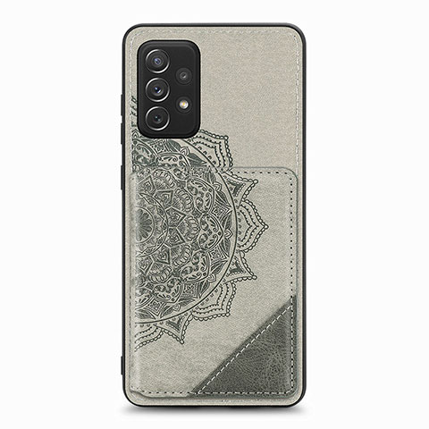 Funda Silicona Carcasa Ultrafina Goma con Magnetico S05D para Samsung Galaxy A52 4G Gris