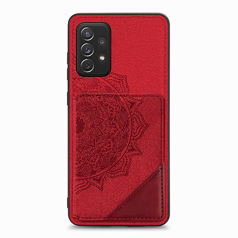 Funda Silicona Carcasa Ultrafina Goma con Magnetico S05D para Samsung Galaxy A52 4G Rojo