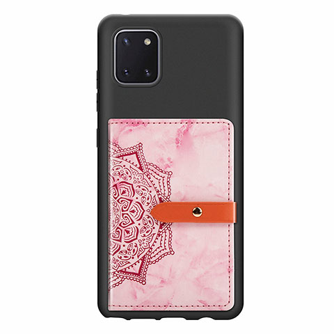 Funda Silicona Carcasa Ultrafina Goma con Magnetico S05D para Samsung Galaxy A81 Rosa