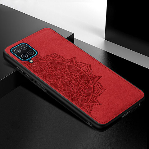Funda Silicona Carcasa Ultrafina Goma con Magnetico S05D para Samsung Galaxy F12 Rojo
