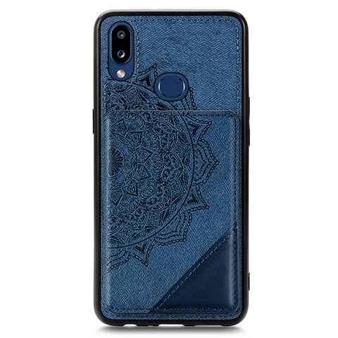 Funda Silicona Carcasa Ultrafina Goma con Magnetico S05D para Samsung Galaxy M01s Azul