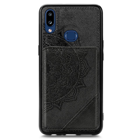 Funda Silicona Carcasa Ultrafina Goma con Magnetico S05D para Samsung Galaxy M01s Negro