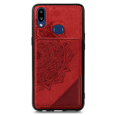 Funda Silicona Carcasa Ultrafina Goma con Magnetico S05D para Samsung Galaxy M01s Rojo