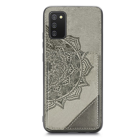 Funda Silicona Carcasa Ultrafina Goma con Magnetico S05D para Samsung Galaxy M02s Gris