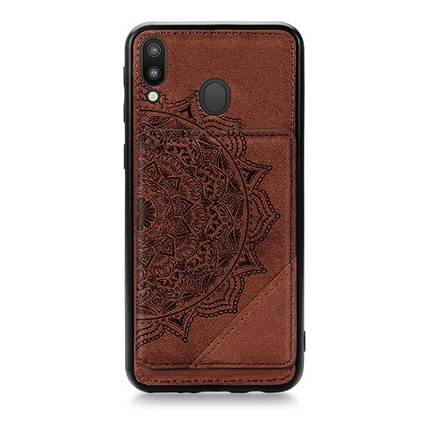 Funda Silicona Carcasa Ultrafina Goma con Magnetico S05D para Samsung Galaxy M20 Marron