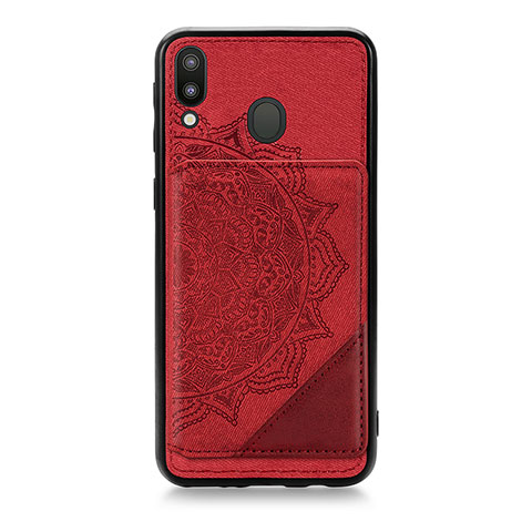 Funda Silicona Carcasa Ultrafina Goma con Magnetico S05D para Samsung Galaxy M20 Rojo