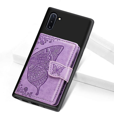 Funda Silicona Carcasa Ultrafina Goma con Magnetico S05D para Samsung Galaxy Note 10 5G Morado