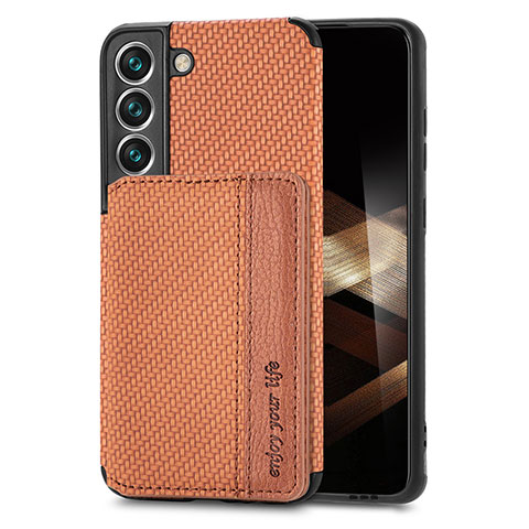 Funda Silicona Carcasa Ultrafina Goma con Magnetico S05D para Samsung Galaxy S24 Plus 5G Marron