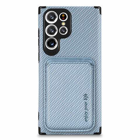 Funda Silicona Carcasa Ultrafina Goma con Magnetico S05D para Samsung Galaxy S24 Ultra 5G Azul