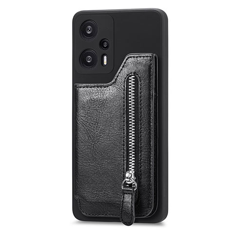 Funda Silicona Carcasa Ultrafina Goma con Magnetico S05D para Xiaomi Poco F5 5G Negro