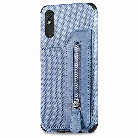 Funda Silicona Carcasa Ultrafina Goma con Magnetico S05D para Xiaomi Redmi 9A Azul