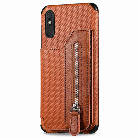 Funda Silicona Carcasa Ultrafina Goma con Magnetico S05D para Xiaomi Redmi 9i Marron