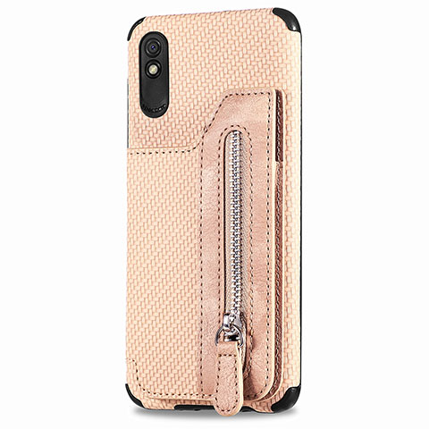 Funda Silicona Carcasa Ultrafina Goma con Magnetico S05D para Xiaomi Redmi 9i Oro