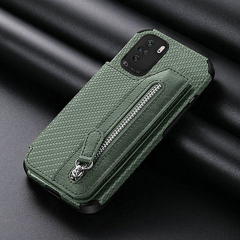 Funda Silicona Carcasa Ultrafina Goma con Magnetico S05D para Xiaomi Redmi K40 5G Verde