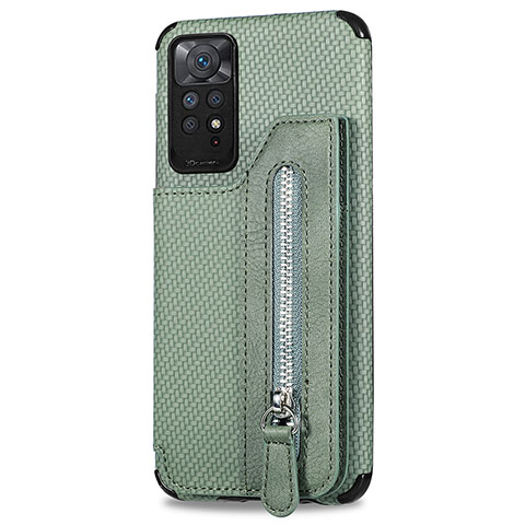 Funda Silicona Carcasa Ultrafina Goma con Magnetico S05D para Xiaomi Redmi Note 11 Pro 4G Verde