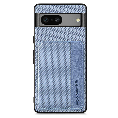 Funda Silicona Carcasa Ultrafina Goma con Magnetico S06D para Google Pixel 7a 5G Azul