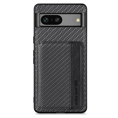 Funda Silicona Carcasa Ultrafina Goma con Magnetico S06D para Google Pixel 7a 5G Negro