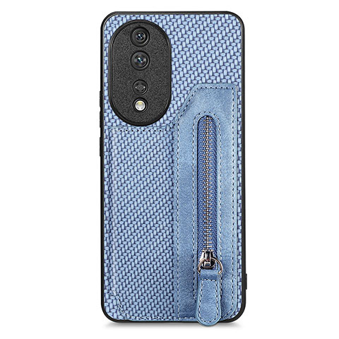 Funda Silicona Carcasa Ultrafina Goma con Magnetico S06D para Huawei Honor 80 5G Azul