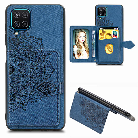 Funda Silicona Carcasa Ultrafina Goma con Magnetico S06D para Samsung Galaxy M12 Azul