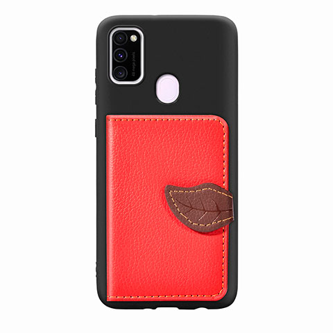 Funda Silicona Carcasa Ultrafina Goma con Magnetico S06D para Samsung Galaxy M21 Rojo