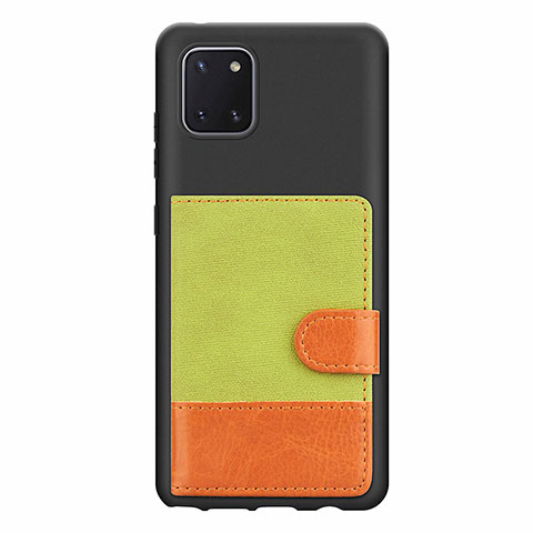 Funda Silicona Carcasa Ultrafina Goma con Magnetico S06D para Samsung Galaxy M60s Verde