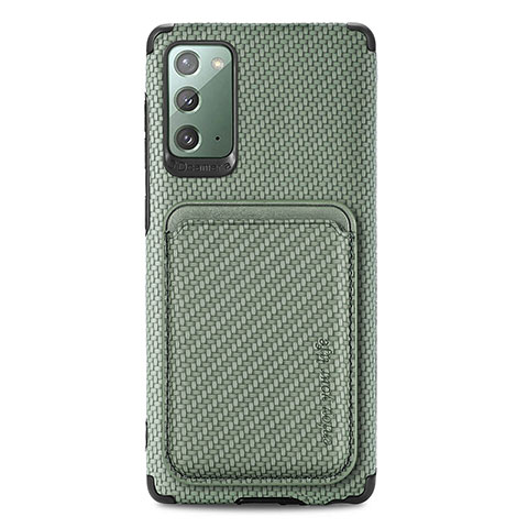 Funda Silicona Carcasa Ultrafina Goma con Magnetico S06D para Samsung Galaxy Note 20 5G Verde