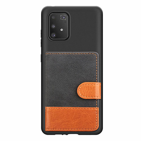 Funda Silicona Carcasa Ultrafina Goma con Magnetico S06D para Samsung Galaxy S10 Lite Negro