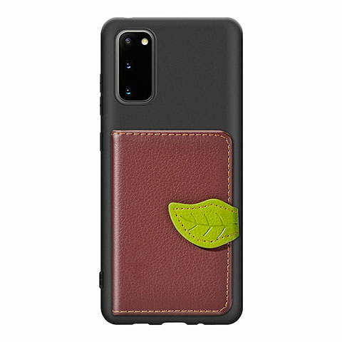 Funda Silicona Carcasa Ultrafina Goma con Magnetico S06D para Samsung Galaxy S20 5G Marron