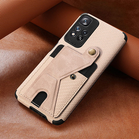 Funda Silicona Carcasa Ultrafina Goma con Magnetico S06D para Xiaomi Poco X4 NFC Oro