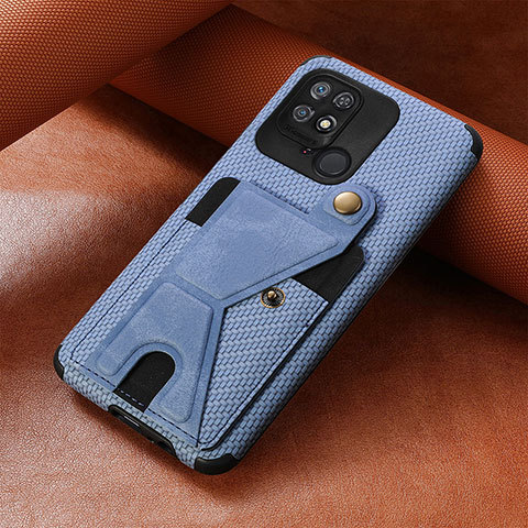 Funda Silicona Carcasa Ultrafina Goma con Magnetico S06D para Xiaomi Redmi 10 India Azul