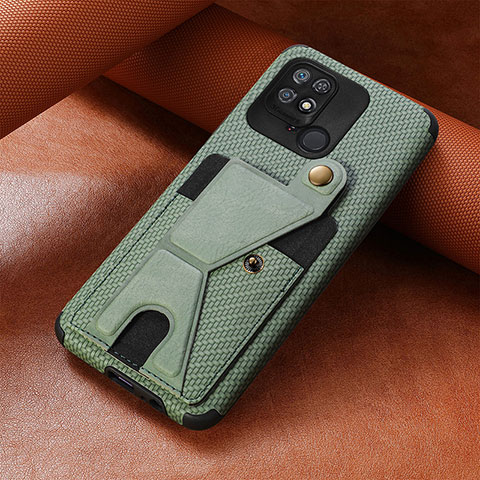 Funda Silicona Carcasa Ultrafina Goma con Magnetico S06D para Xiaomi Redmi 10 India Verde