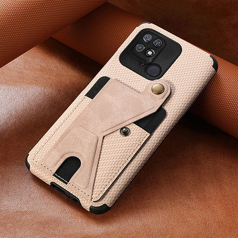 Funda Silicona Carcasa Ultrafina Goma con Magnetico S06D para Xiaomi Redmi 10 Power Oro