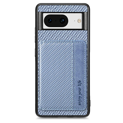 Funda Silicona Carcasa Ultrafina Goma con Magnetico S07D para Google Pixel 8 5G Azul