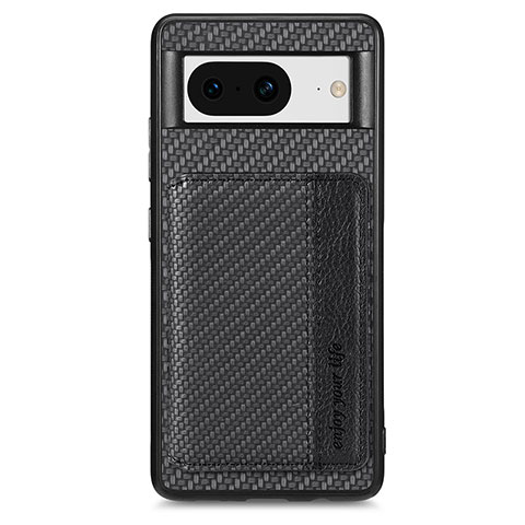 Funda Silicona Carcasa Ultrafina Goma con Magnetico S07D para Google Pixel 8 5G Negro