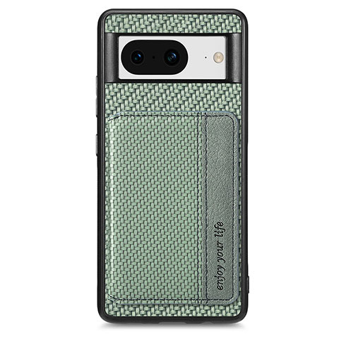 Funda Silicona Carcasa Ultrafina Goma con Magnetico S07D para Google Pixel 8 5G Verde